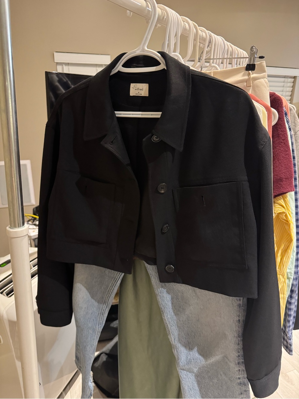 Aritzia Wilfred Little Cropped Jacket Black Size M